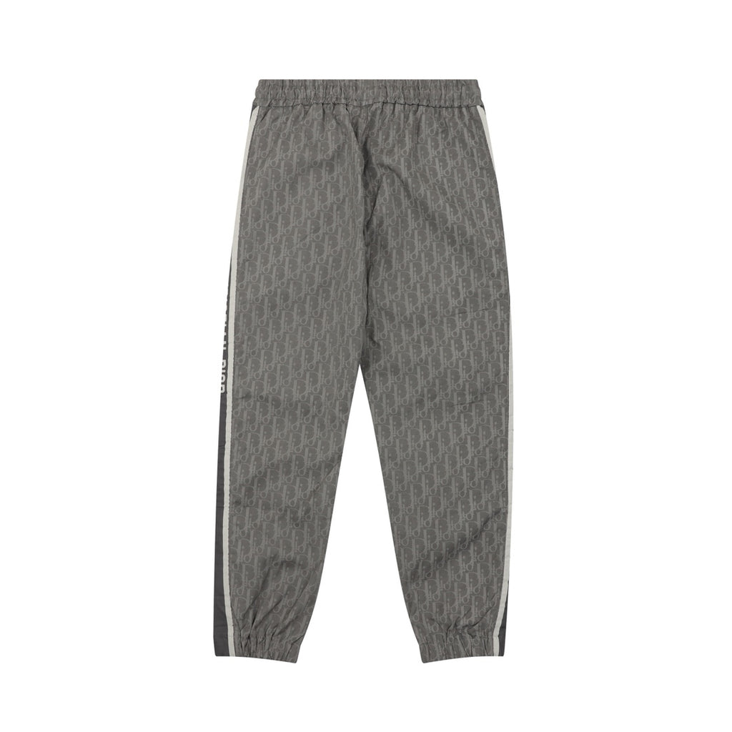 Dior pants in dark gray with allover pattern and elastic waist