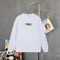 White Fendi crewneck sweatshirt with long sleeves and small chest logo