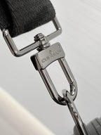 Louis Vuitton bag metal keyring clip with strap attachment and clasp hardware