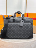 Louis Vuitton bag in dark gray monogram canvas with top handles and front pocket