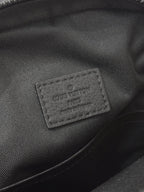 Louis Vuitton black fabric lining with stitched Louis Vuitton Paris label