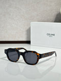 Celine sunglasses with dark tortoise frame and black lenses