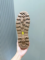 Moncler boot outsole tread sole with rugged patterned grip