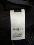 Care label: cold machine wash, wash inside out, remove before ironing