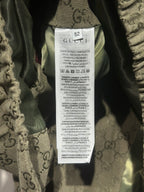 GG monogram long garment, care label tag visible