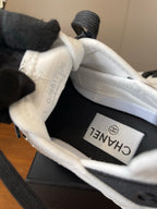 Sneaker interior with CHANEL label and light-colored lining