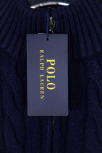 Navy quarter-zip sweater with Polo Ralph Lauren hang tag