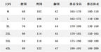 Size chart with columns for waist, hip, and leg length; options M to 4XL