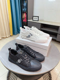 Versace low-top sneakers, white and dark with lace-up and logo patch