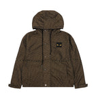 Brown Fendi hooded jacket with FF pattern, snap buttons and front pockets.