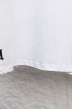 White long shirt with straight hem