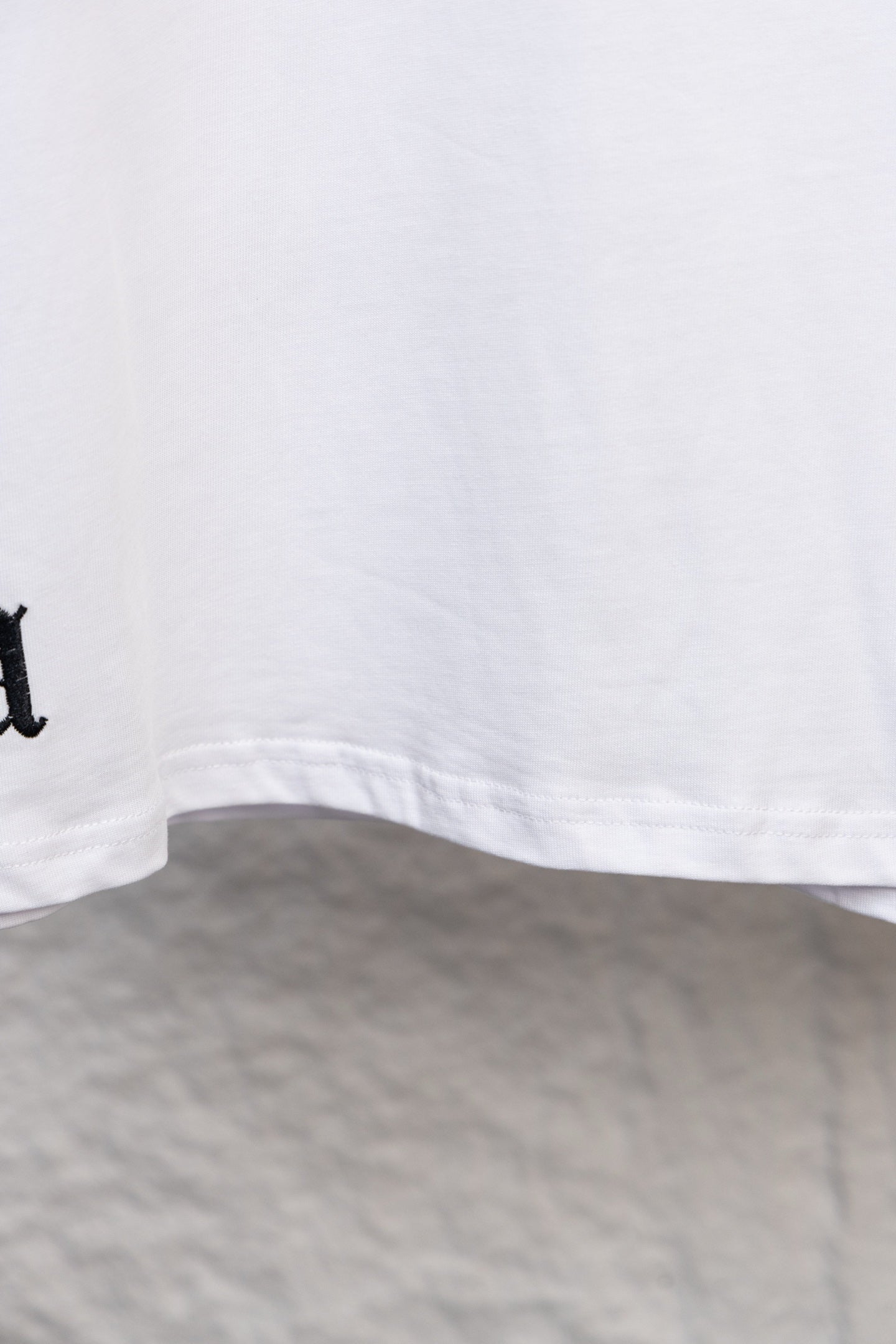 White long shirt with straight hem