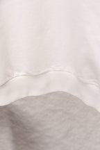 Moncler long-sleeve sweatshirt lower hem, white, ribbed trim