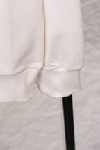 Moncler long-sleeve sweatshirt hem and ribbed cuff, white