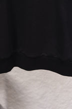 Prada sweatshirt hem with ribbed waistband, close-up