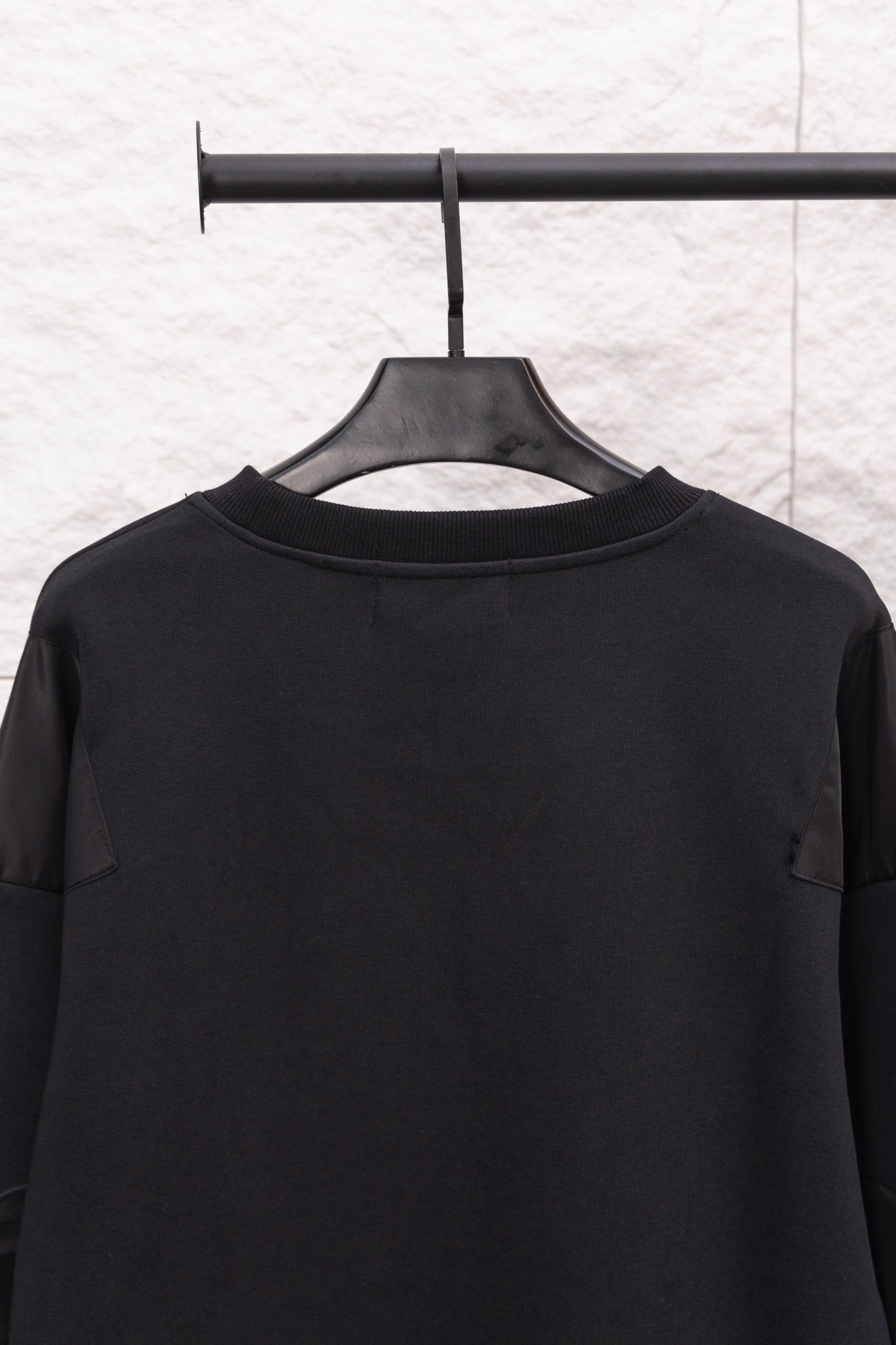 Prada long-sleeve crewneck sweatshirt upper body, minimal front design