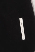 Givenchy black varsity jacket sleeve side stripe accent