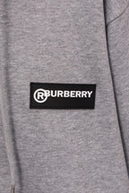 Burberry long zip-up hoodie heather gray with black R logo patch
