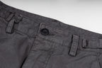 Stone Island cargo pants button closure and belt loops, dark gray