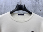 Louis Vuitton crewneck sweater, white ribbed collar with logo neck label