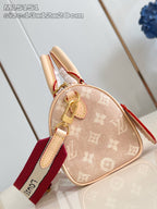 Louis Vuitton mini dome handbag in tan monogram canvas with wrist strap