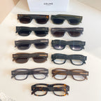 Set of Celine eyeglasses and sunglasses with dark and tortoise frames