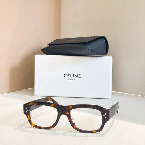 Celine eyeglasses with tortoise frame and clear lenses