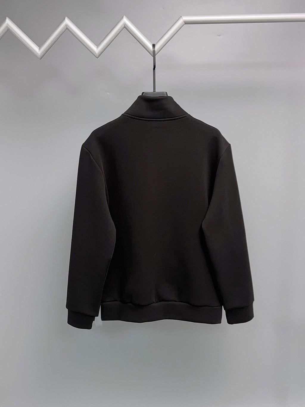 Fendi black long-sleeve pullover with stand collar