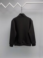 Fendi black long-sleeve pullover with stand collar