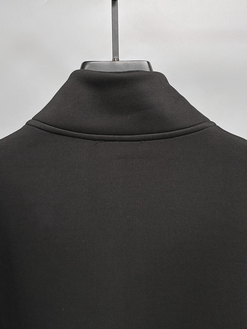 Fendi black turtleneck collar, ribbed neckline detail