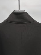 Fendi black turtleneck collar, ribbed neckline detail