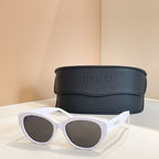 Versace sunglasses with white frames and dark lenses