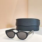 Versace sunglasses with black frames and dark gray lenses