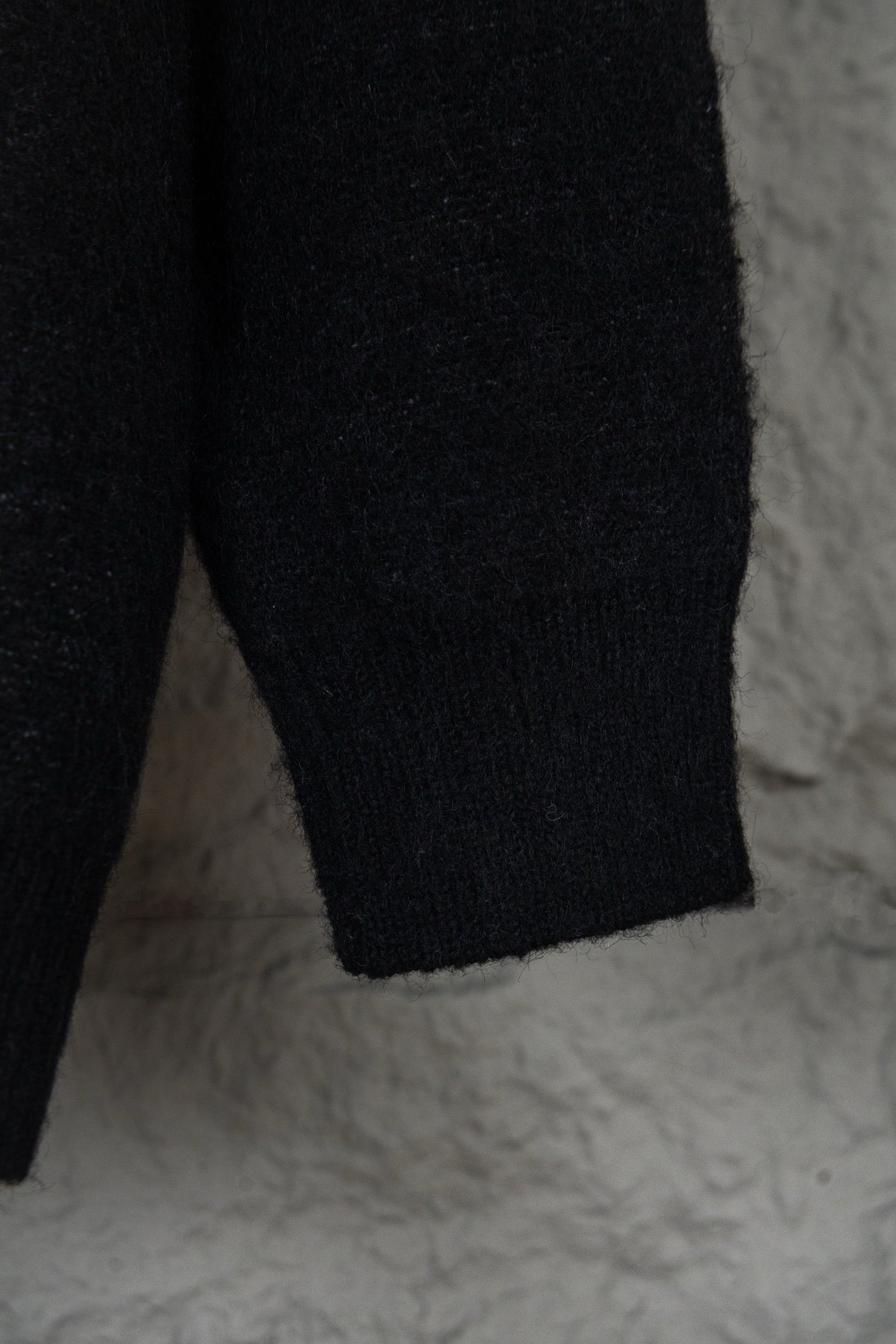 Louis Vuitton sweater lower body, black knit with straight hem