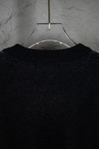 Louis Vuitton sweater back neckline, ribbed crew collar on black knit