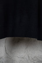 Louis Vuitton long black knit sweater with ribbed hem
