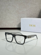 Dior rectangular eyeglasses with dark frames, front view