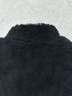 Black shearling-style jacket collar and top back