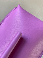 Loewe bag lilac leather top handle attachment and textured surface