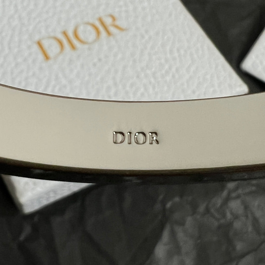 Dior cuff bracelet interior engraving with DIOR text