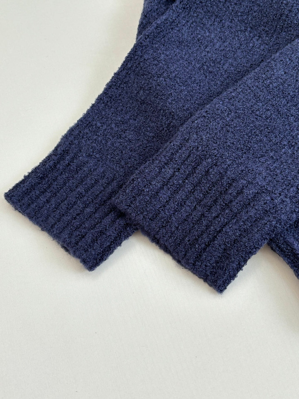 Louis Vuitton knit sweater ribbed sleeve cuff and hem, dark blue knit