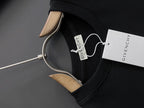 Black ribbed-collar sweatshirt with inside neck label and attached hang tag