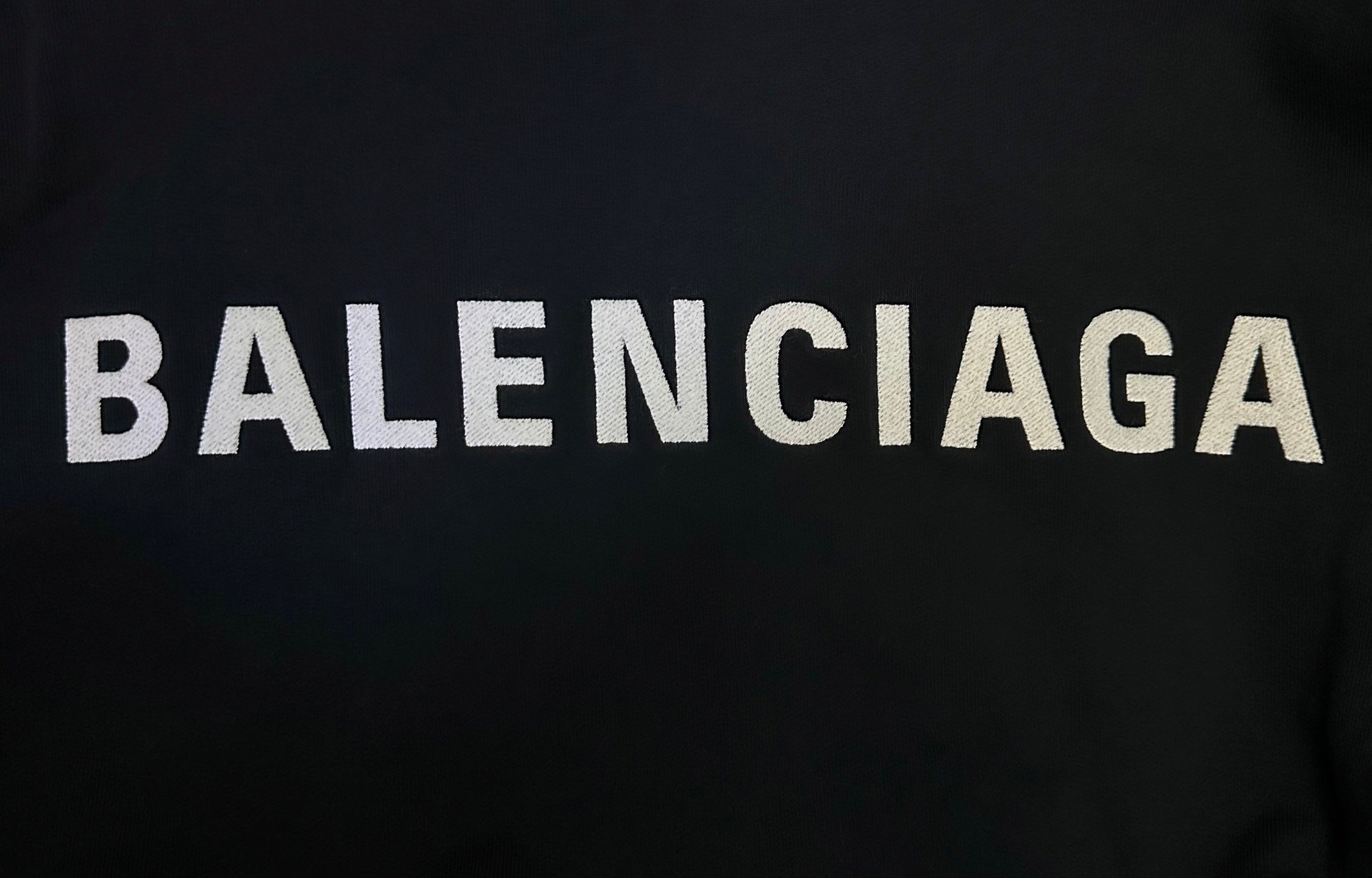 BALENCIAGA logo print on dark sweatshirt
