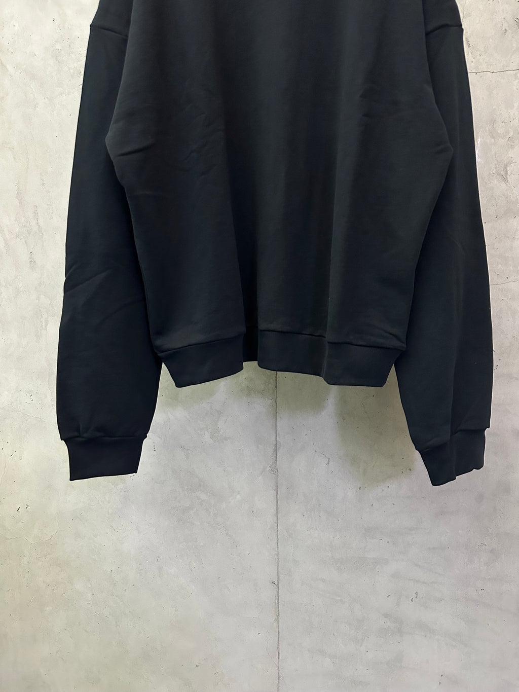 Balenciaga long-sleeve sweatshirt with ribbed cuffs and hem, dark