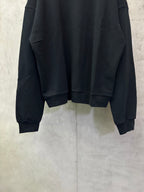 Balenciaga long-sleeve sweatshirt with ribbed cuffs and hem, dark