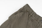 Stone Island olive cargo pants back yoke with side seam and pocket details