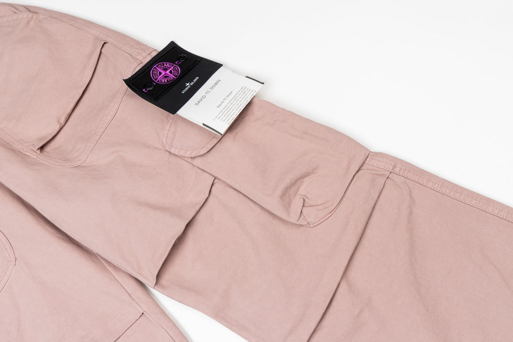 Cargo trousers, light pink, waistband with inner label and belt loops