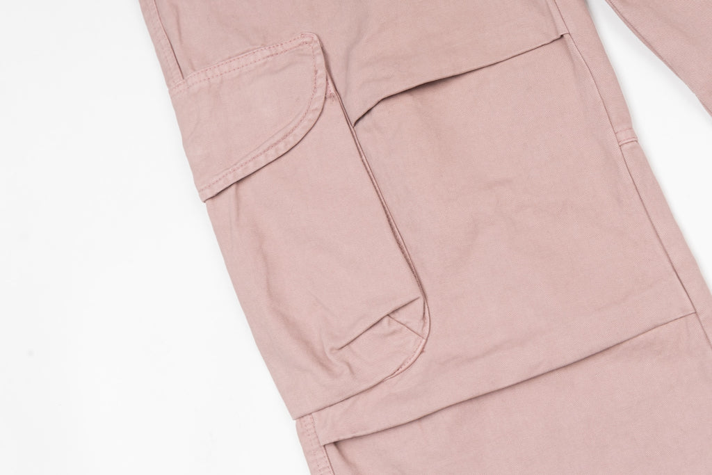 Stone Island pants in dusty pink with side flap pockets and straight leg