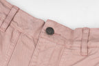 Cargo trousers, light pink, metal snap button and stitched waistband