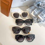 Assorted Celine sunglasses with cream, black, and dark tortoiseshell frames